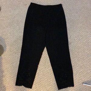 Laser cut Capri trousers